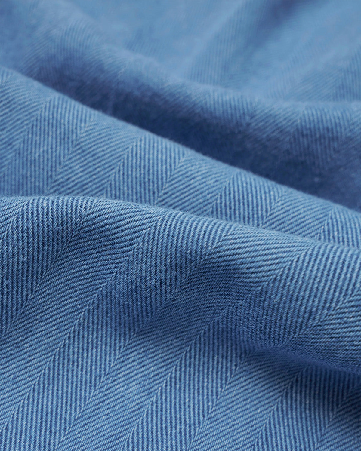 Washed Indigo Recycled Herringbone Pleated Track Pant