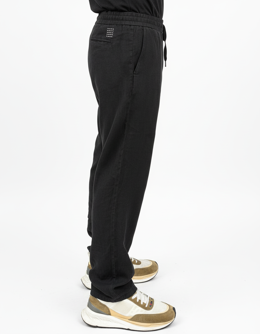 THE LINEN TROUSER BLACK