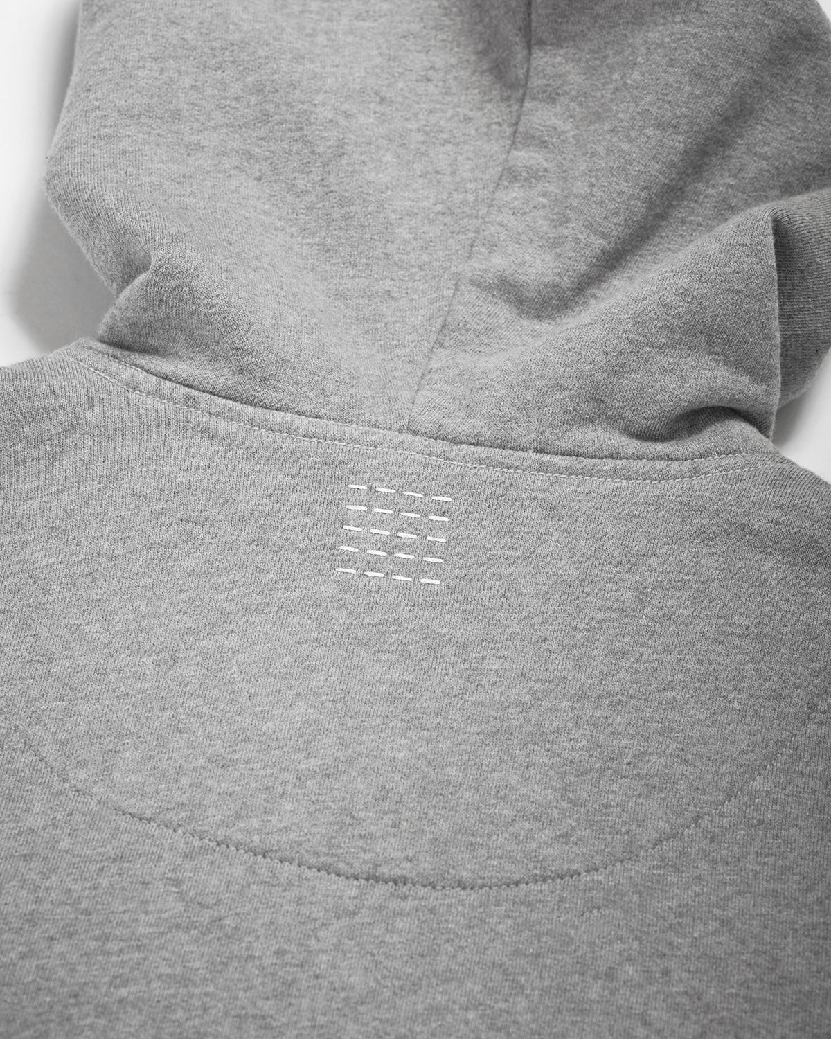 ZIP HOODIE GREY MELANGE-Zip hoodie-Blankdays