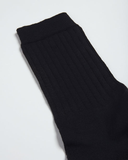 MERINO SOCKEN SOLID BLACK - 2ER-PACK