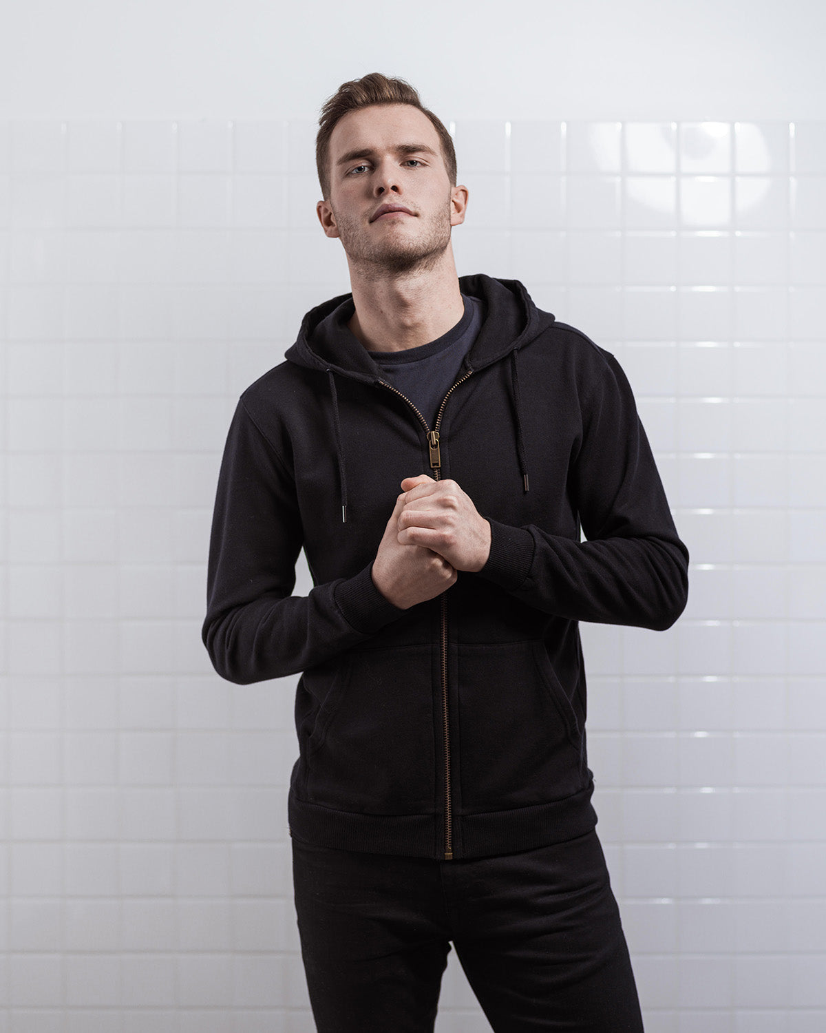 ZIP HOODIE BLACK-Zip hoodie-Blankdays