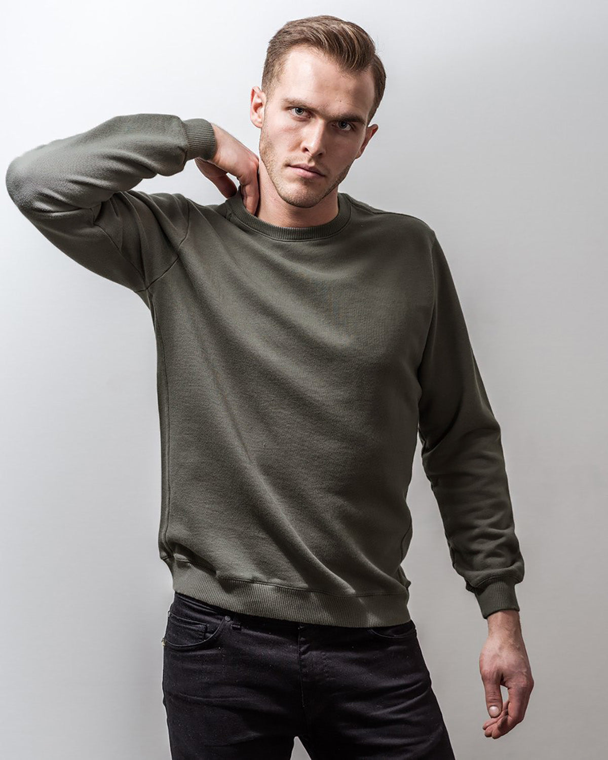 SWEATSHIRT ARMY OLIVE-Sweatshirt-Blankdays