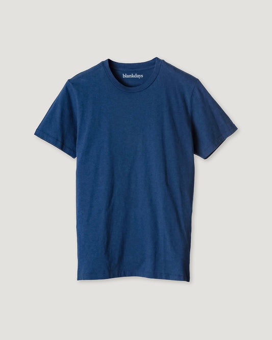 T-SHIRT BLUE MELANGE-T-shirt-Blankdays