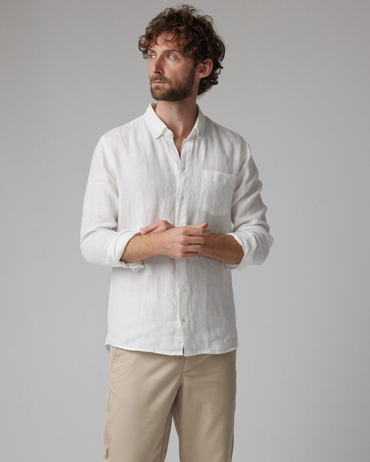 THE LINEN SHIRT WHITE