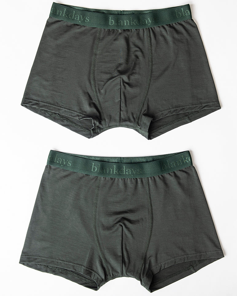 TENCEL™ BOXER SHORTS DARK OLIVE 2- PACK