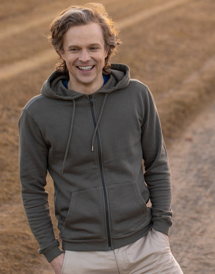 sustainable zip hoodie