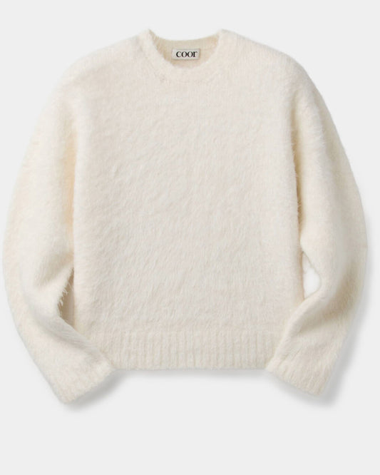 COOR- Maxi Alpaca Blend Hairy Sweater Ivory