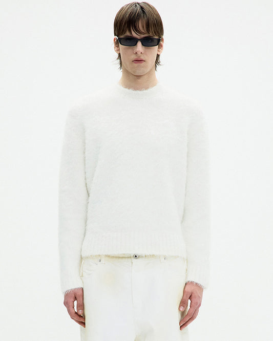 COOR- Maxi Alpaca Blend Hairy Sweater Ivory