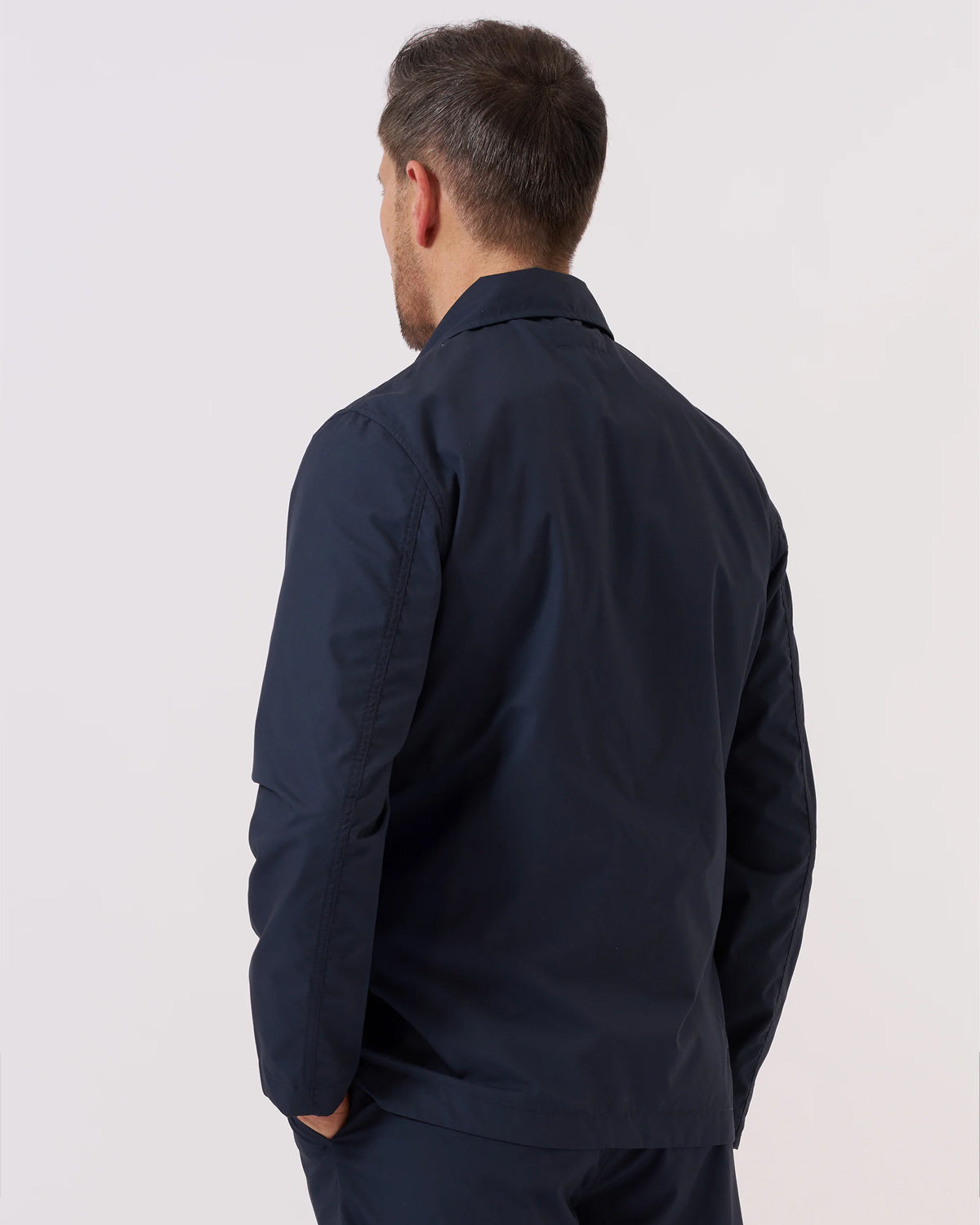 Navy Recycled Polytech Bakers Jacket