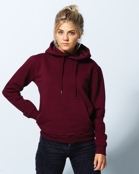 W HOODIE DEEP BURGUNDY