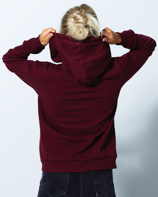W HOODIE DEEP BURGUNDY