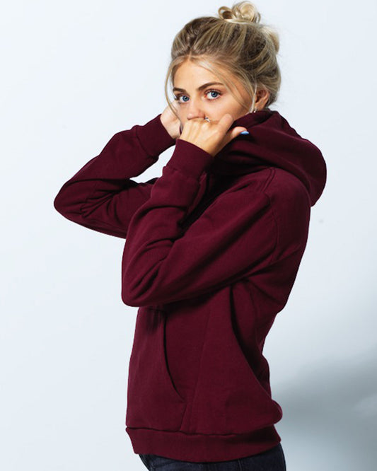 W HOODIE DEEP BURGUNDY