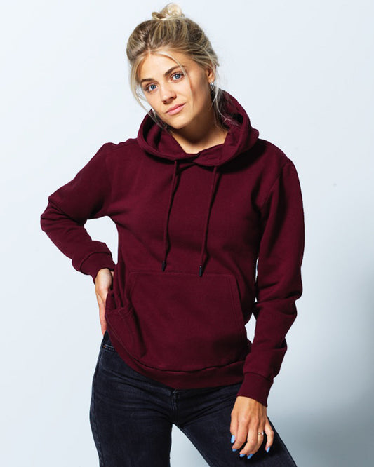 W HOODIE DEEP BURGUNDY