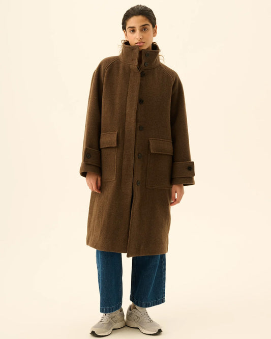 Chiharu Coat Wool Brown Melange