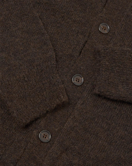 David Alpaca Cardigan Brown