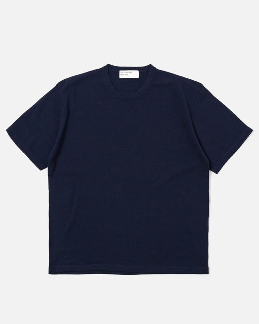 Navy Merino Fine Knit Knit Tee