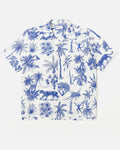 Camp-Shirt aus weißem Dschungel-Toile-Popeline