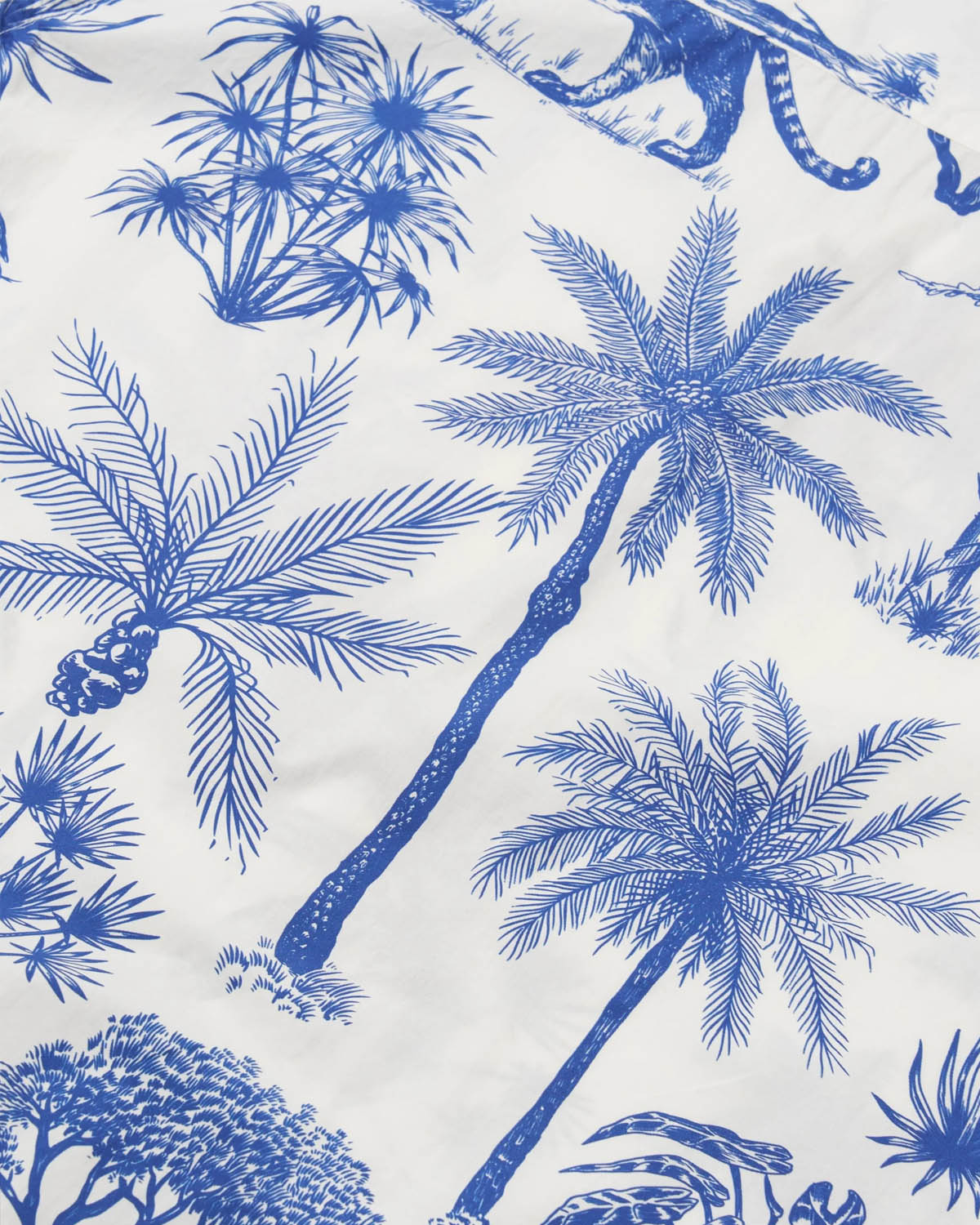 White Jungle Toile Poplin Camp Shirt