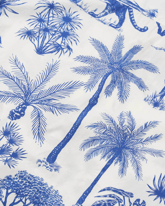 White Jungle Toile Poplin Camp Shirt