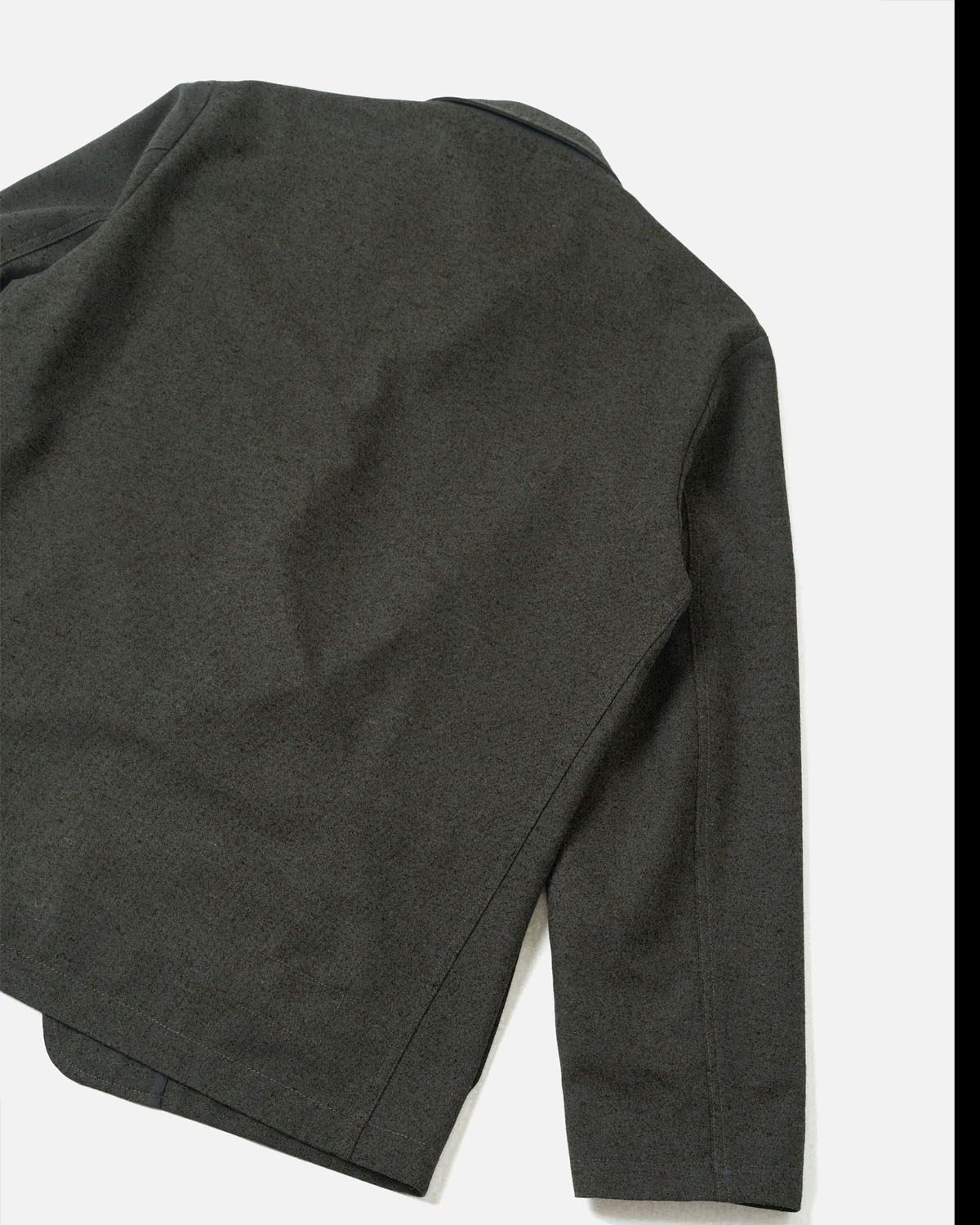 Olive Recycled Italian Tweed Two Button Jacket