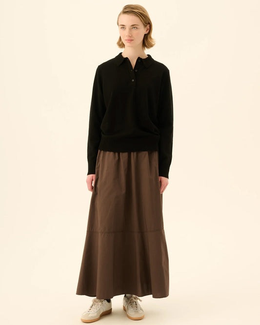 PETULA GMTD POPLIN - FUDGE