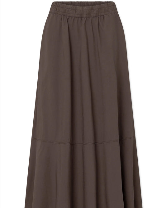 PETULA GMTD POPLIN - FUDGE