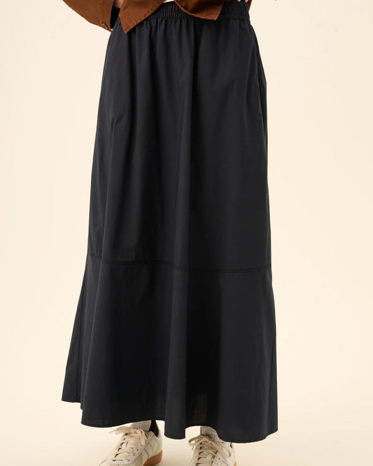 PETULA GMTD POPLIN - NAVY
