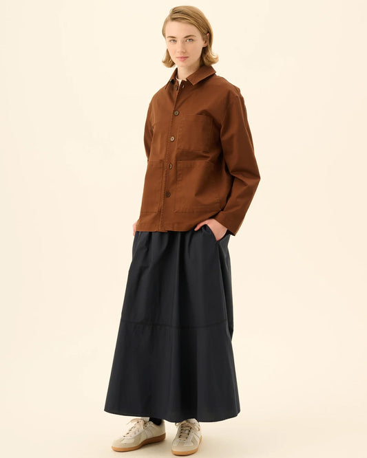 PETULA GMTD POPLIN - NAVY