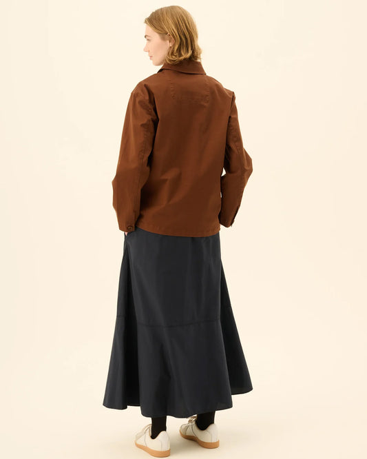 PETULA GMTD POPLIN - NAVY