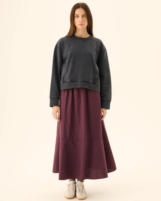 PETULA GMTD POPLIN - PLUM PURPLE
