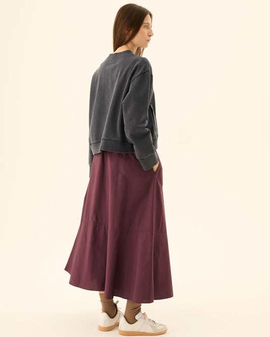 PETULA GMTD POPLIN - PLUM PURPLE