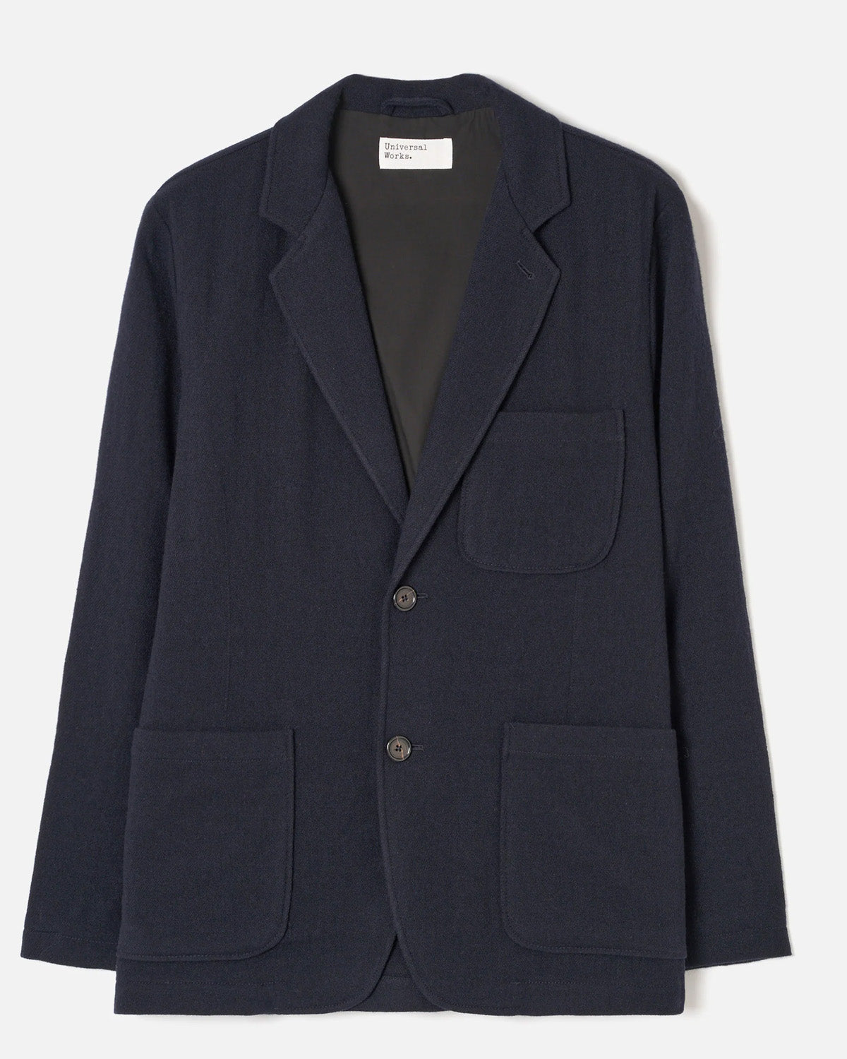 Dark Navy Robin Wool Mix Two Button Jacket