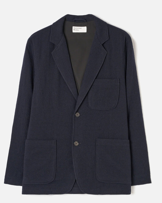 Dark Navy Robin Wool Mix Two Button Jacket