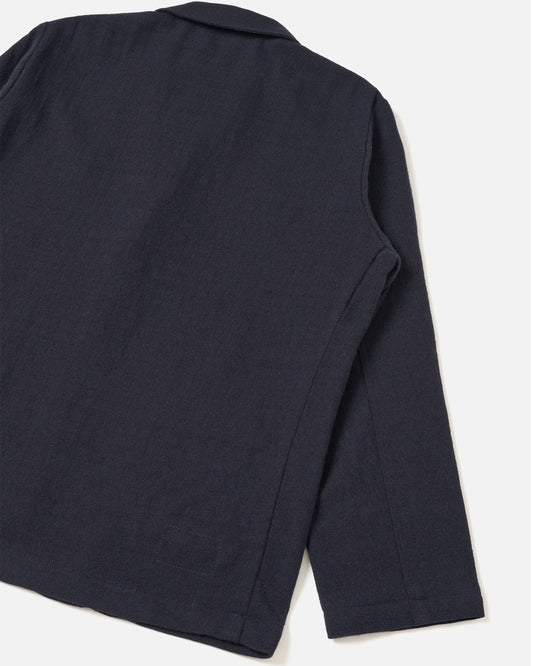 Dark Navy Robin Wool Mix Two Button Jacket
