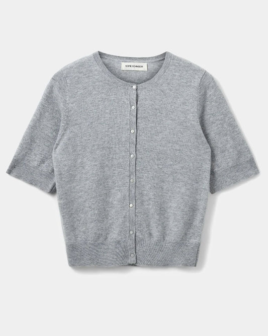 SUNASW CARDIGAN- GREY MELANGE