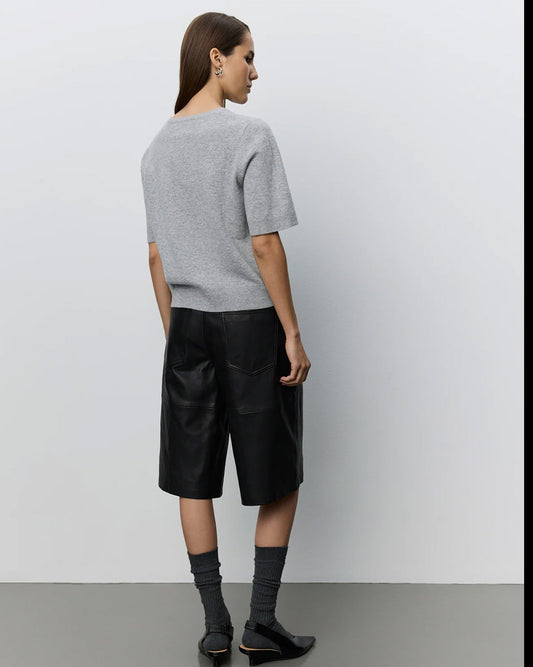 SUNASW CARDIGAN- GREY MELANGE