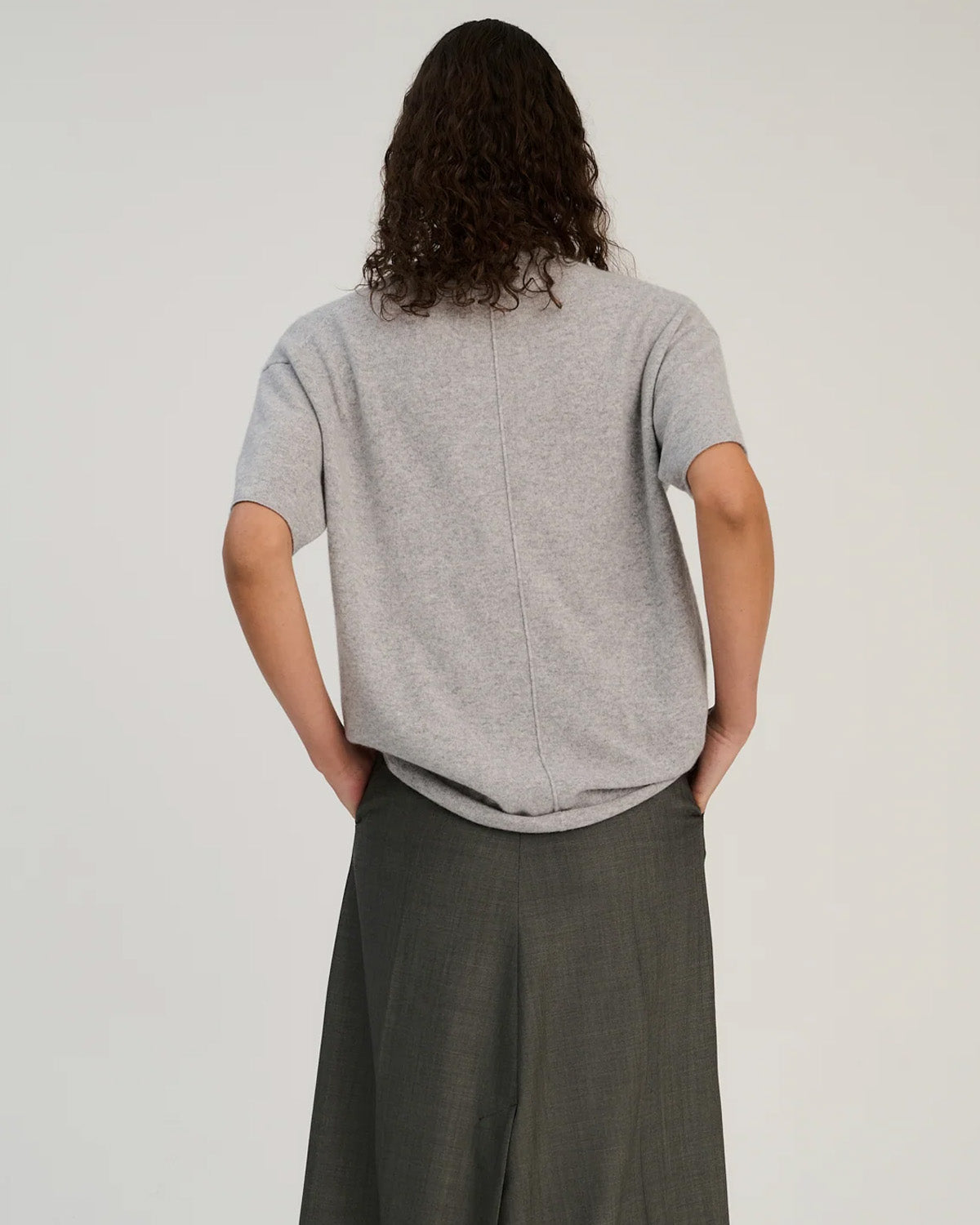 T-shirt Wool Cashmere Grey Melange