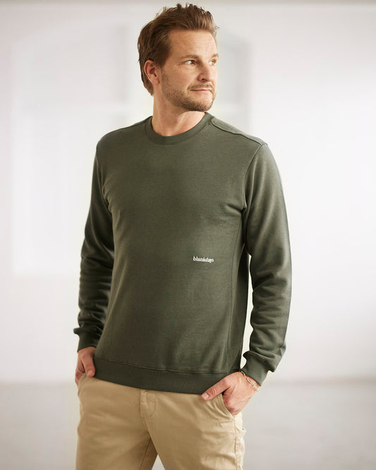 TENCEL™ SWEATSHIRT DARK OLIVE