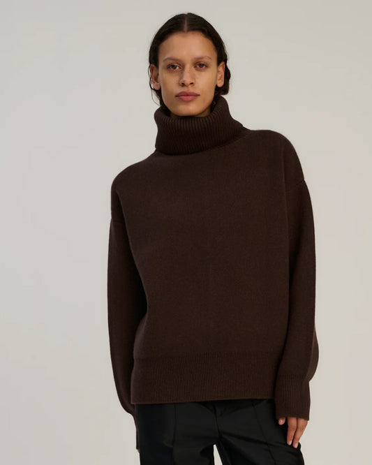 Double Knitted Turtle Merino Wool- Brown