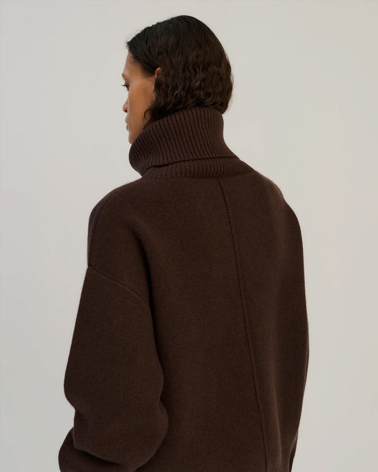 Double Knitted Turtle Merino Wool- Brown
