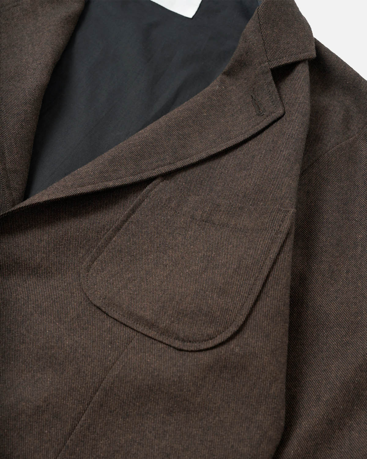 Brown Recycled Italian Tweed Two Button Jacket