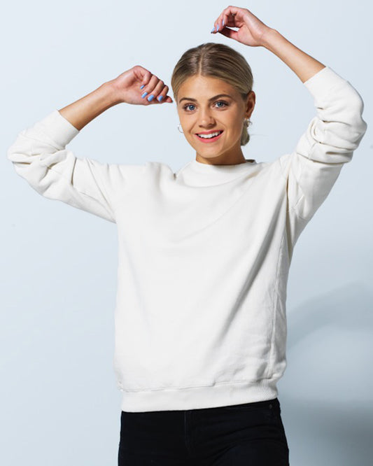 W TENCEL SWEATSHIRT CLEAN BEIGE