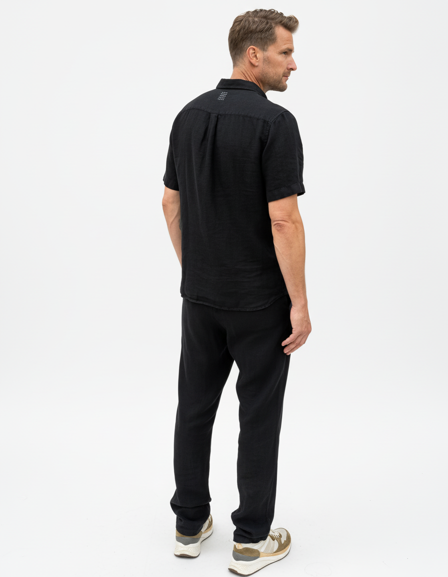 LINEN TROUSER BLACK