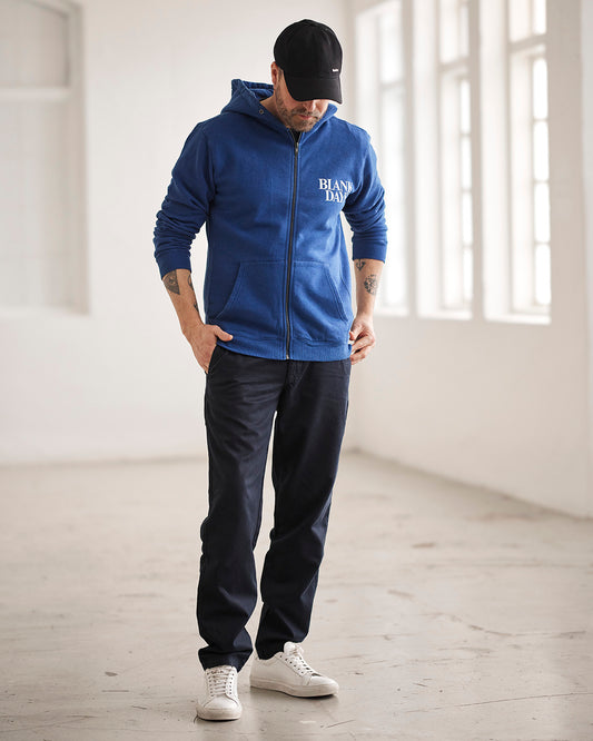 ZIP HOODIE BLUE MELANGE NEW SCHOOL