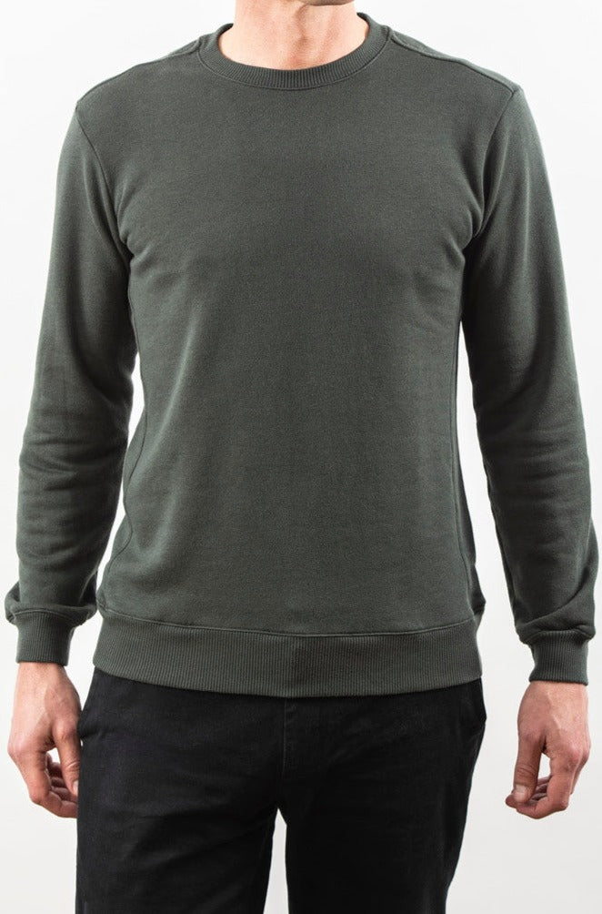 TENCEL™ SWEATSHIRT DARK OLIVE