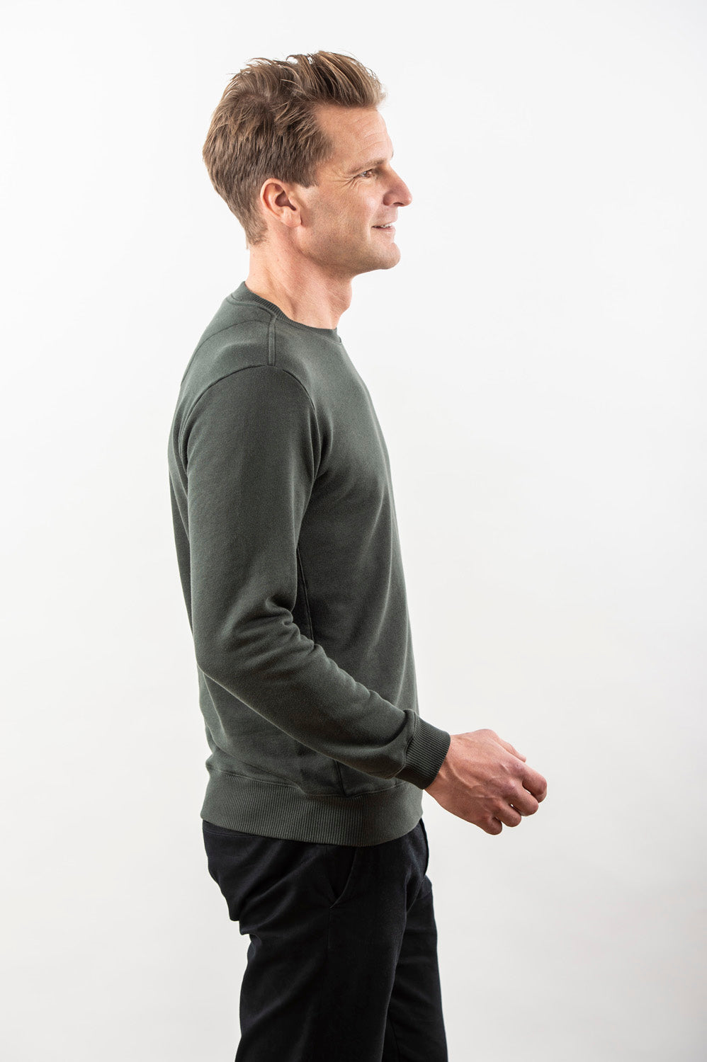 TENCEL™ SWEATSHIRT DARK OLIVE