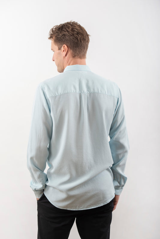 TENCEL SKJORTA LIGHT BLUE