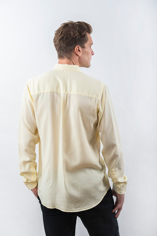 TENCEL SKJORTA LIGHT YELLOW