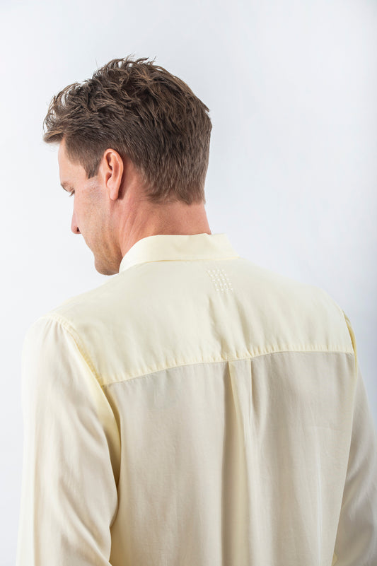 TENCEL SKJORTA LIGHT YELLOW