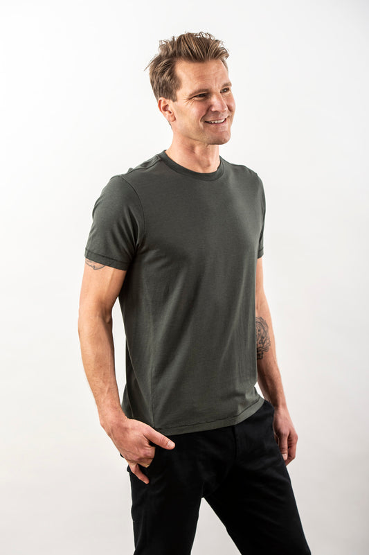 TENCEL T-SHIRT DARK OLIVE